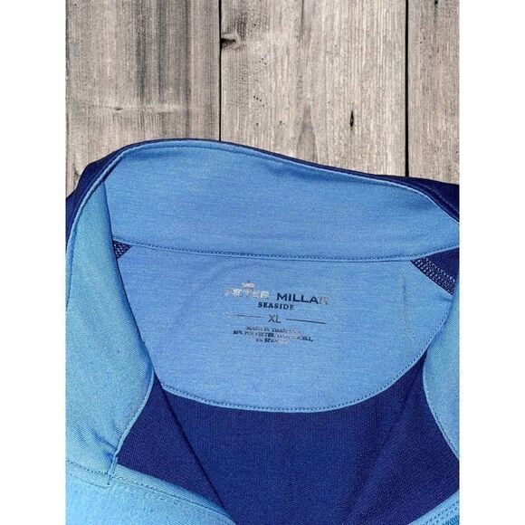Peter Millar Sweater Men’s Size XL Pullover Quarter Zip Sweatshirt Seaside Blue - Picture 3 of 7
